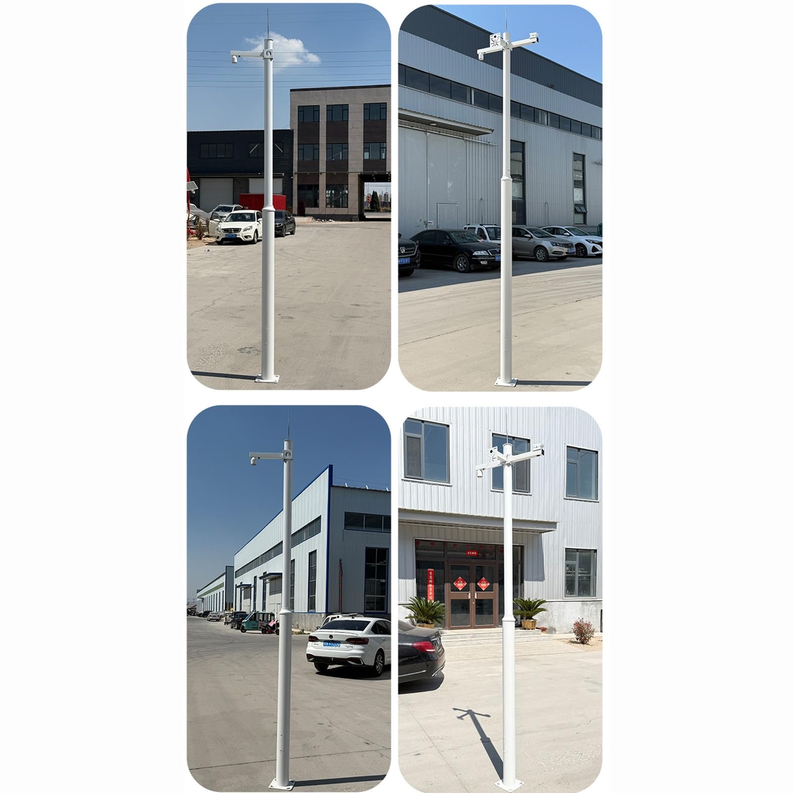 Überwachungskamera Aussen Mast, Kamera Halterung, Security Camera Halter, Halterung für CCTV-Kamerasysteme im Außenbereich(300cm/118in)