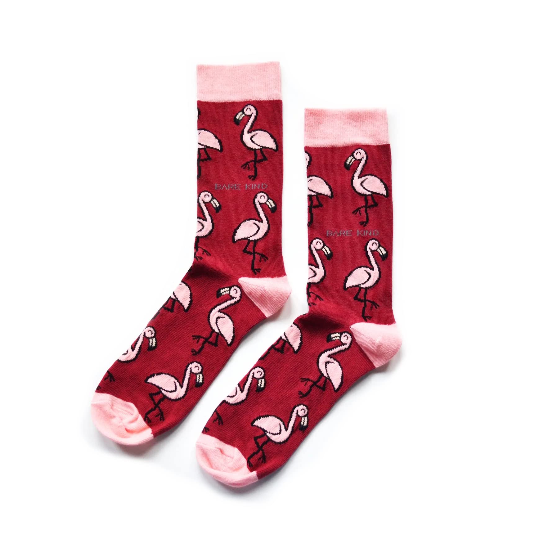 Bare Kind Pink Save The Flamingos Soft Bamboo Socks Uk 4-7