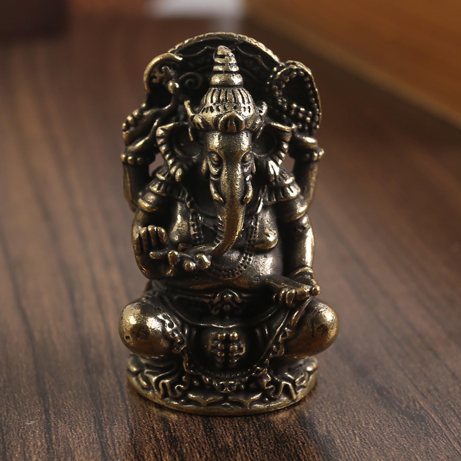 Figura de elefante de bronce hecha a mano con diseño de elefante de la suerte para el hogar, oficina, escritorio, regalo único de inauguración de la casa para propietarios de viviendas, sala de estar
