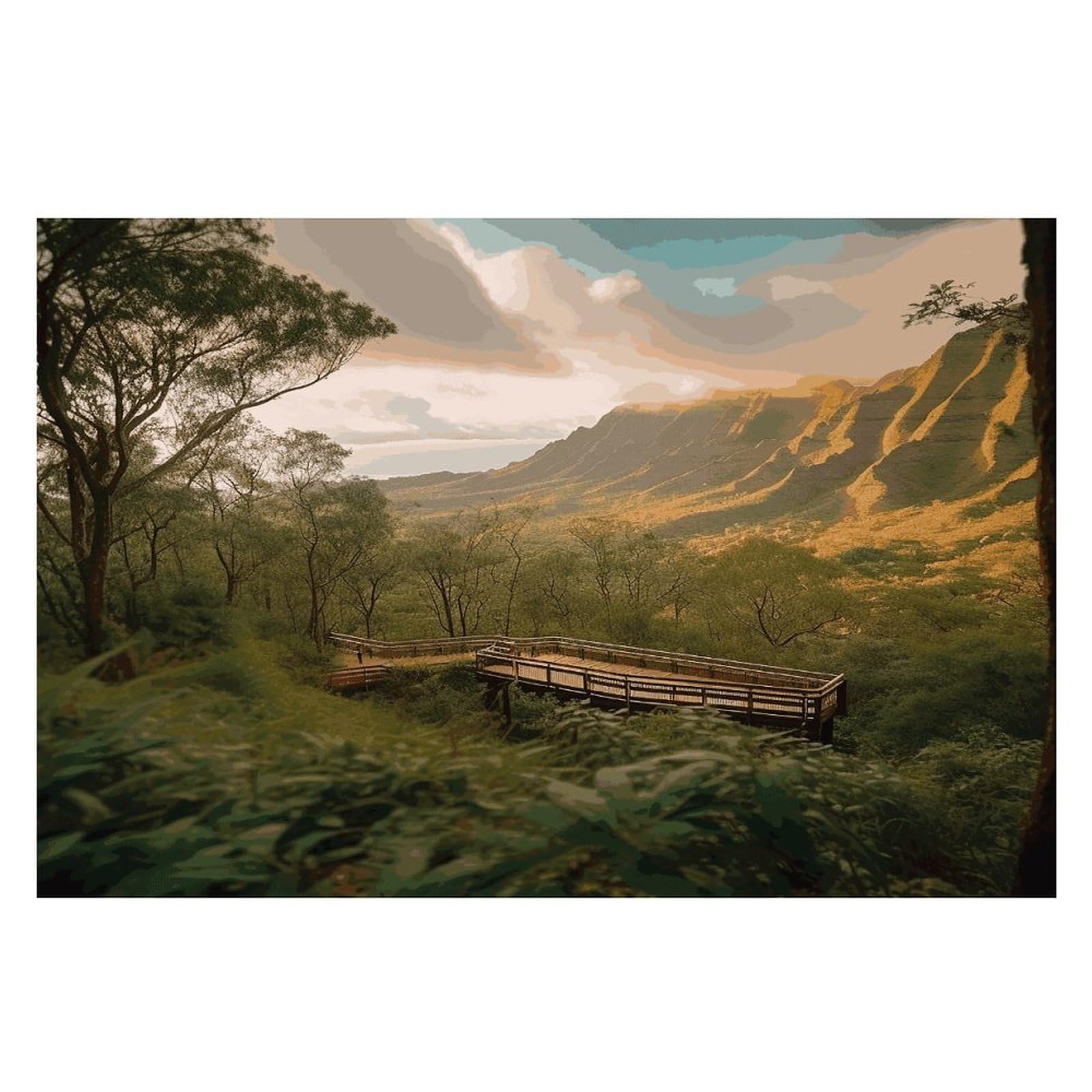 Wilderness Park Placemats Flax Place Mats for Dining Table Rectangle Non-Slip Table Mats Heat Resistant Washable Placemat for Kitchen Home Decor Party Outdoor 12" X 18"