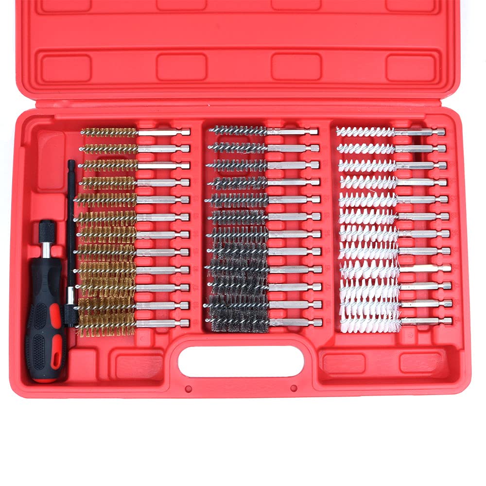 Set di 38 spazzole in Nylon con Manico di prolunga da 0,6 cm, con Gambo Esagonale