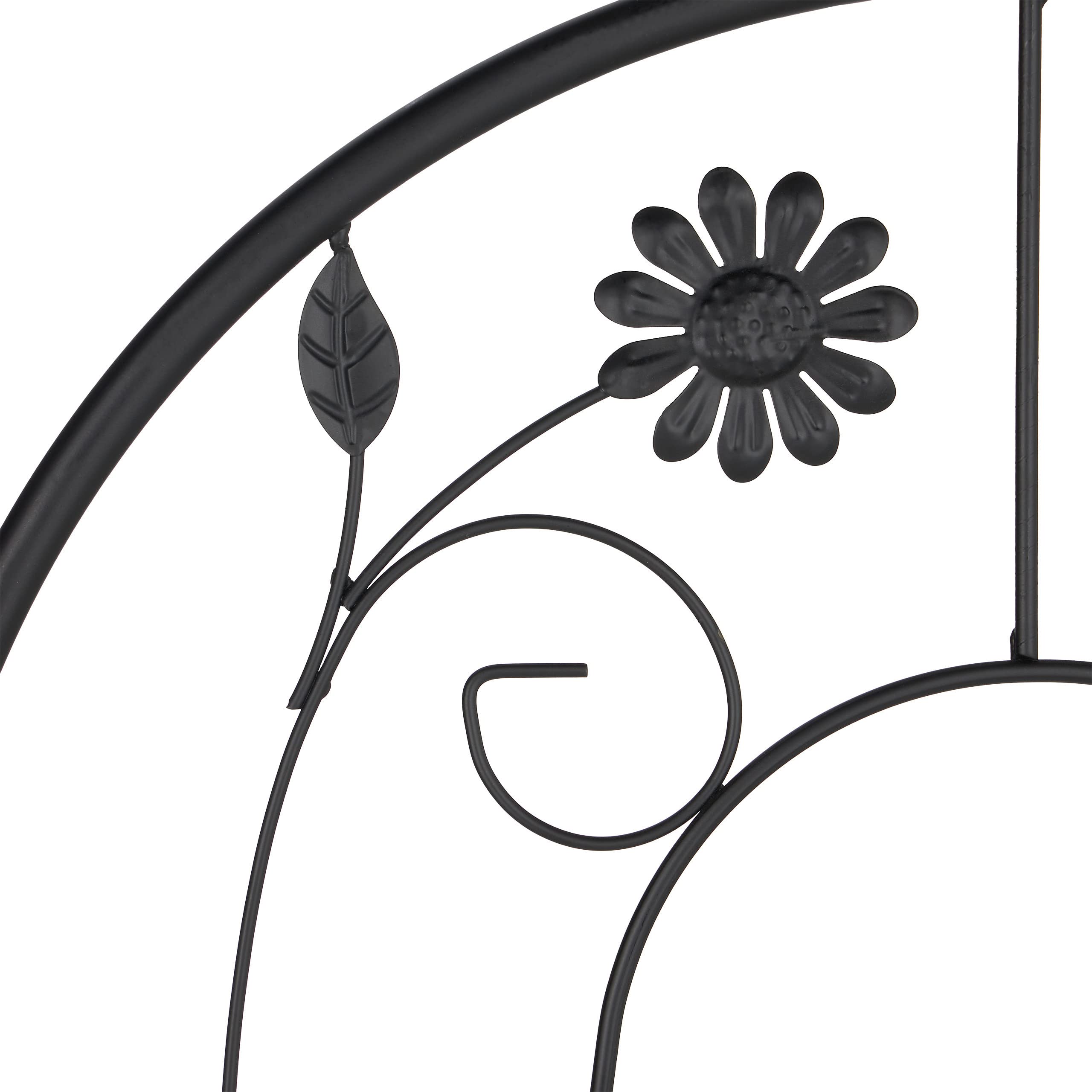 Relaxdays Grigliati per Rampicanti, Set da 2, HxL 180 x 50 cm, Supporti in Metallo per Piante, Tralicci a Incastro, Nero