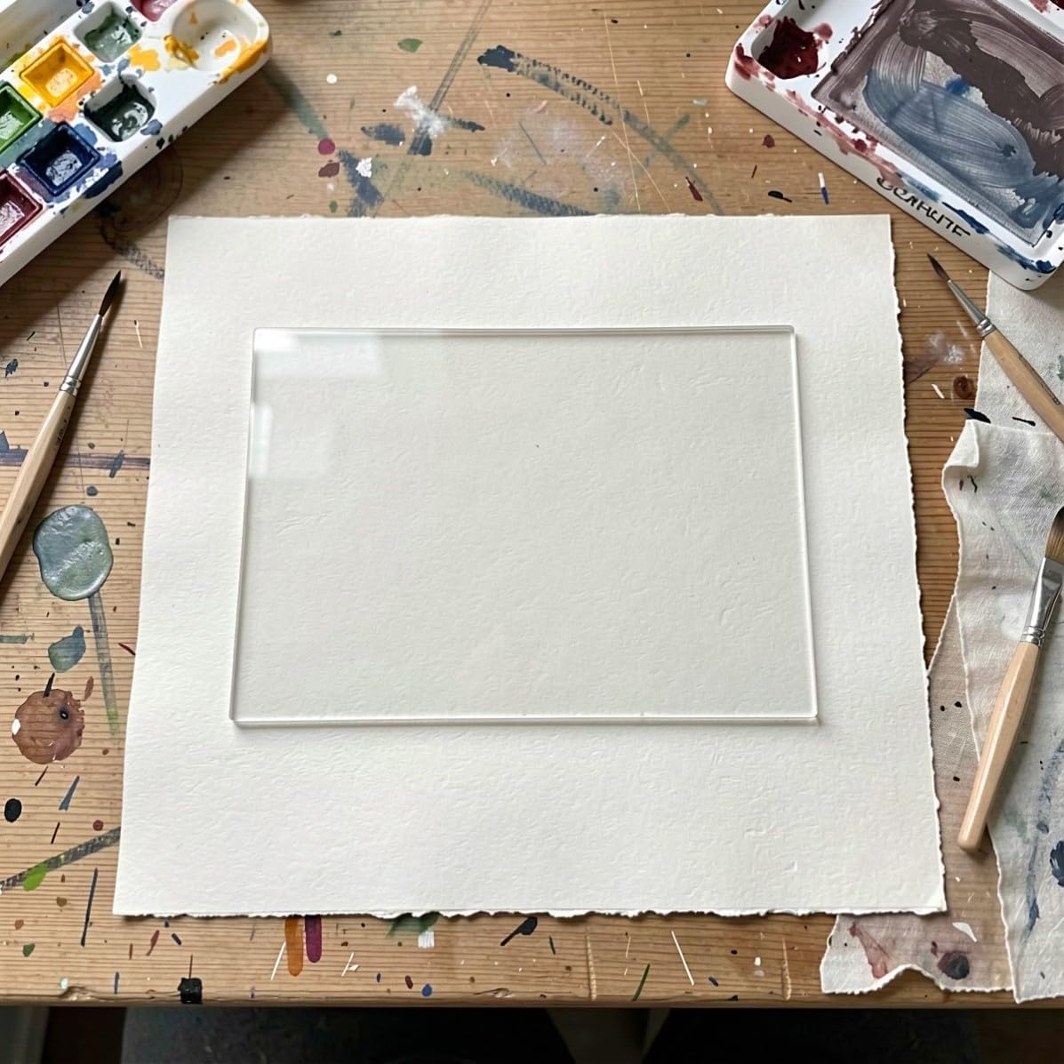 2pcs Reusable Gel Plate for Monoprinting and Printmaking Art Projects