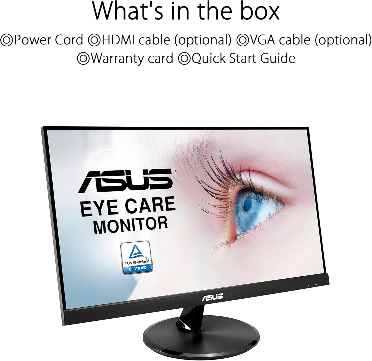 ASUS VP229HE Eye Care Monitor – 21.5, FHD (Full HD 1920 x 1080), IPS, Frameless, 75Hz, Adaptive-Sync/FreeSync™, HDMI, Eye Care, Low Blue Light, Flicker Free, Wall Mountable ASUS VP229HE Eye Care Monitor – 21.5, FHD (Full HD 1920 x 1080), IPS, Frameless, 75Hz, Adaptive-Sync/FreeSync™, HDMI, Eye Care, Low Blue Light, Flicker Free, Wall Mountable