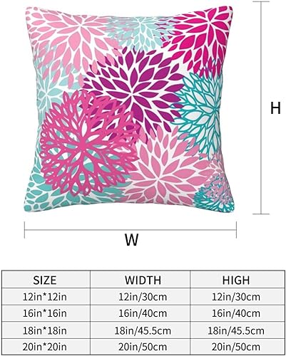 Miniatura 4 de Dahlia Pinnata - Fundas de almohada de 12 x 12 pulgadas, suaves y bonitas, fundas de almohada de felpa para sala de estar, dormitorio, hogar, fundas