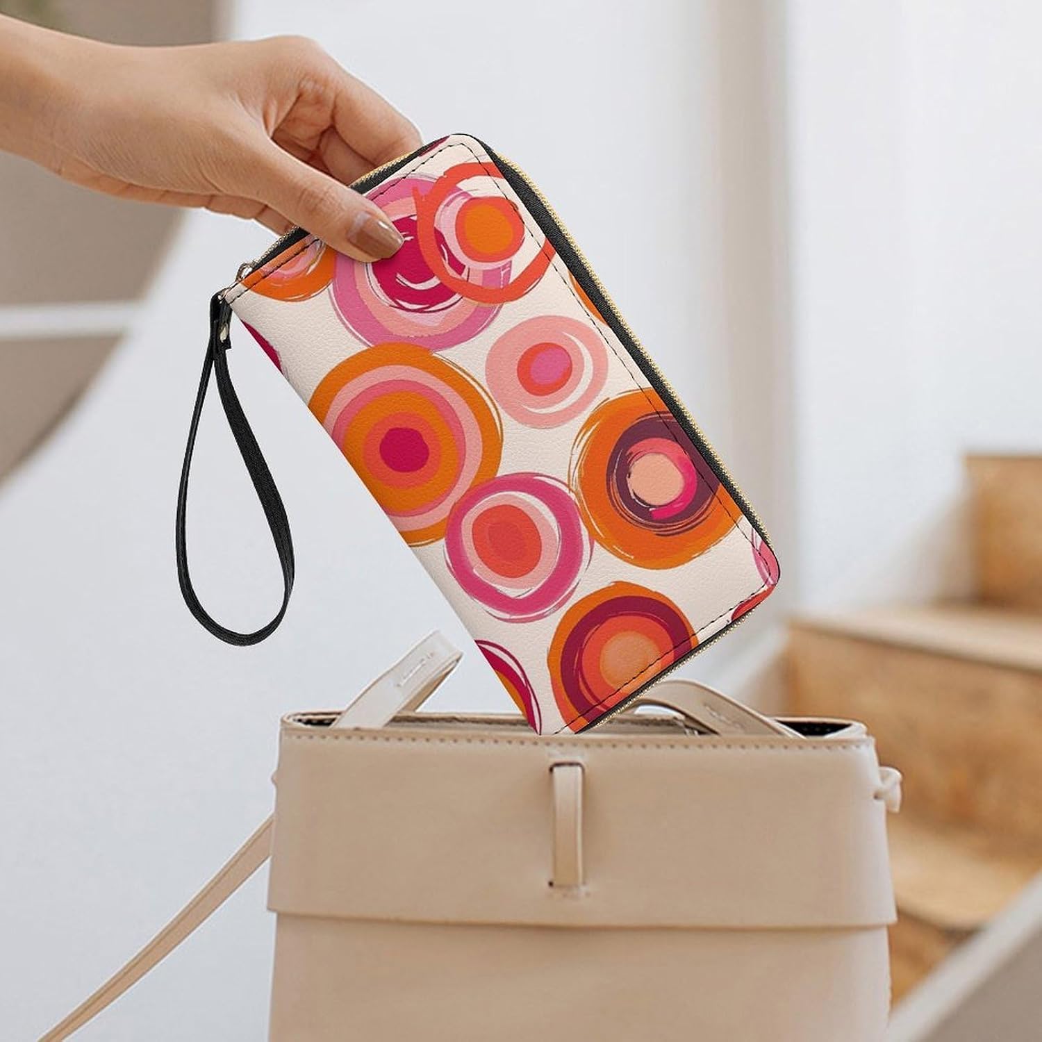 Circles Wristlet Clutch Wallet with 4 Card Slots image 3