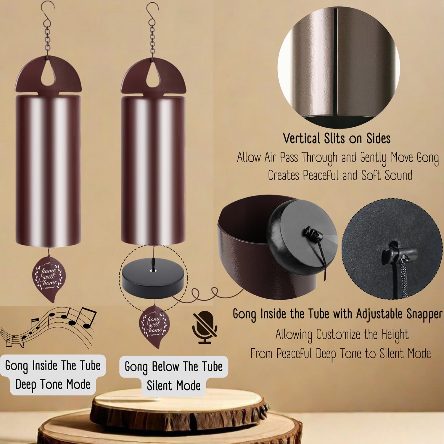 Vamotto Wind Chimes Bells for Outside Clearance Upgraded Deep Tone Sound Wind Bell, Windchime for Outdoor Garden Patio - Image 3