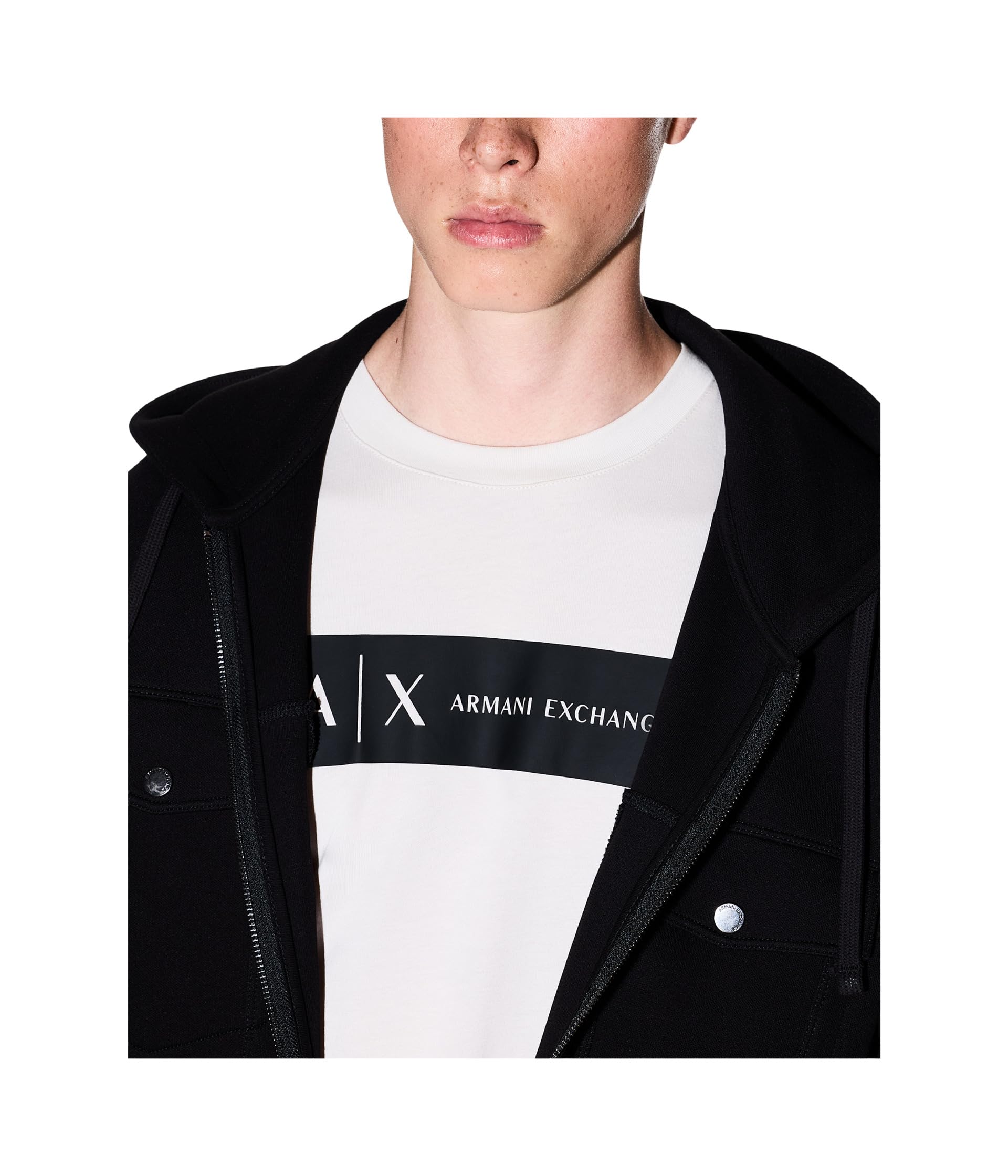 Armani Exchange Short Sleeve Contrast Logo Camiseta para Hombre