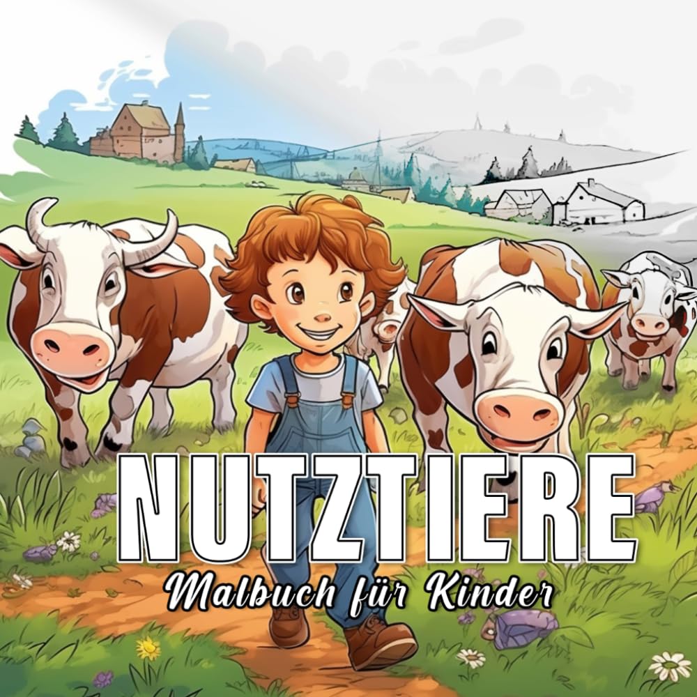 Bauernhoftiere: Malbuch für Kinder mit 60 Bauernhoftiere. (Kleine Natur)