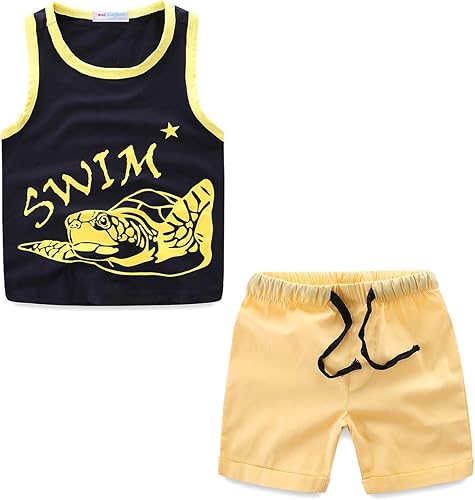 Mud Kingdom Cute Tank Top Sets for Boys Size 6 Swim Sea Turtle