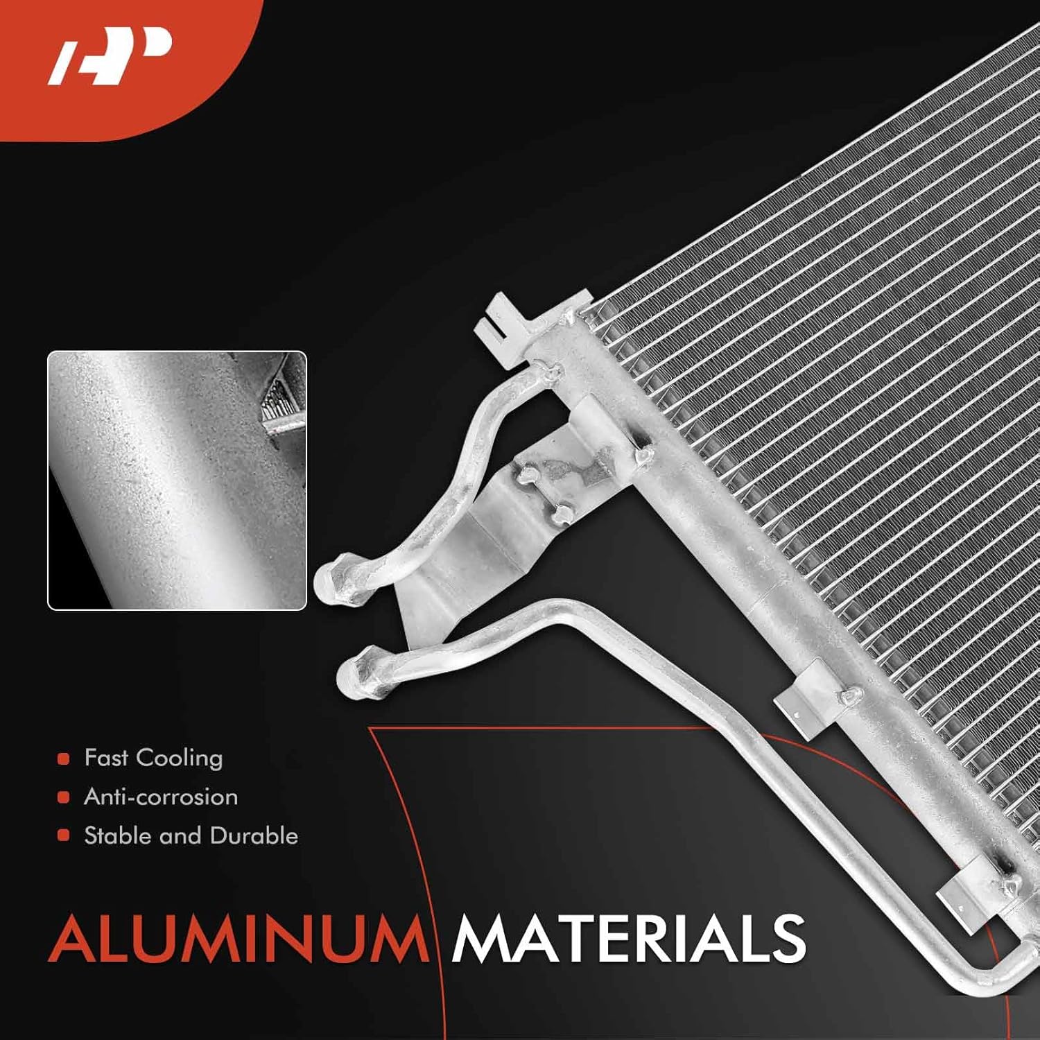 A-Premium A/C Condenser - Compatible with 1994-1996 Chevrolet Corvette V8 5.7L, Replace# 52463706