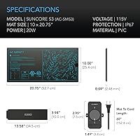 Vista 6 de AC Infinity SUNCORE S3 - Alfombrilla impermeable para plántulas con controlador de calor de 10 x 20.75 pulgadas, almohadilla térmica