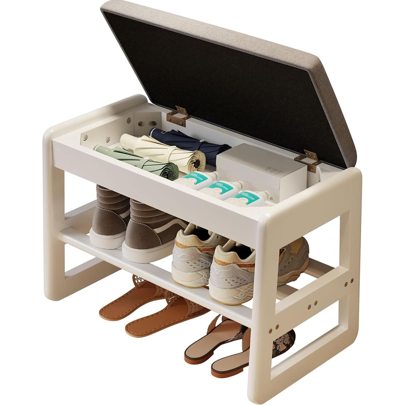 Banc d'entrée en bois pour entrée encombrée fini le désordre de chaussures