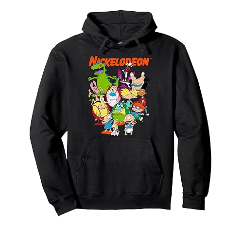 Group Shot All Retro 90s Characters Pullover Hoodie