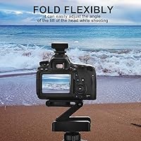 Vista 3 de Acouto Placa plegable Z Flex Tilt Head Z-Type Tilt Flexible Plegable Tr Head 1/4 "Tornillo de montaje Tr Placa de liberación rápida apta para DSLR