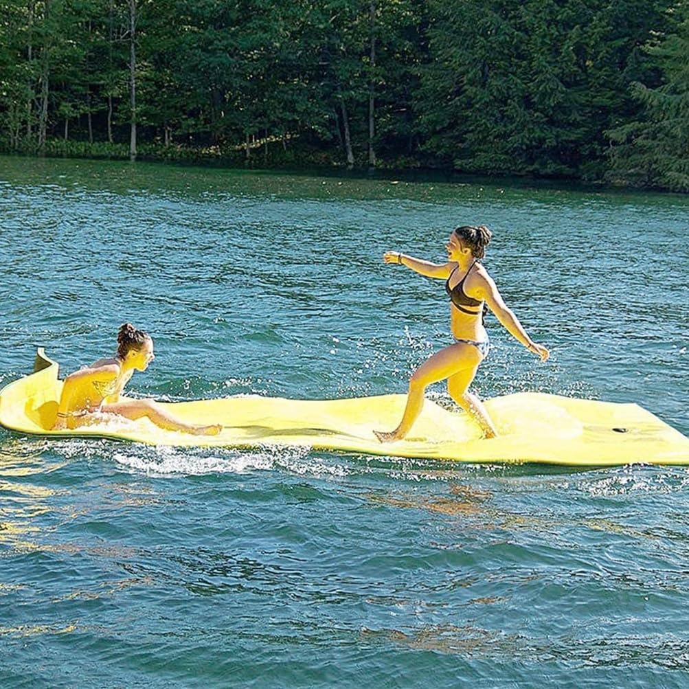 Tapis flottant en mousse pour piscine et rivière, tapis de jeu d'eau insubmersible, idéal pour se détendre sur le lac et s'amuser en été avec la famille et les amis