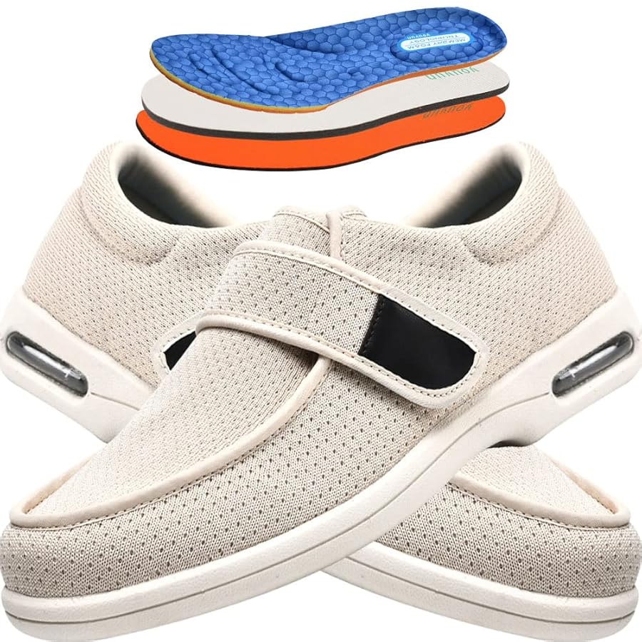 Ortho Relief Schuhe AEHO Herrenschuhe Hoher Spann Klettverschluss