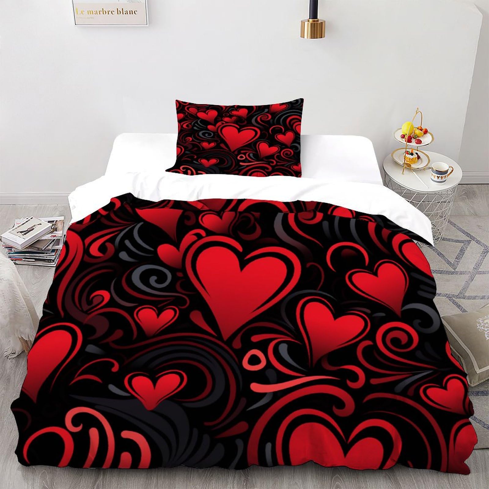 Housse de couette lion de la jungle parure de lit microfibre 135x200 cm