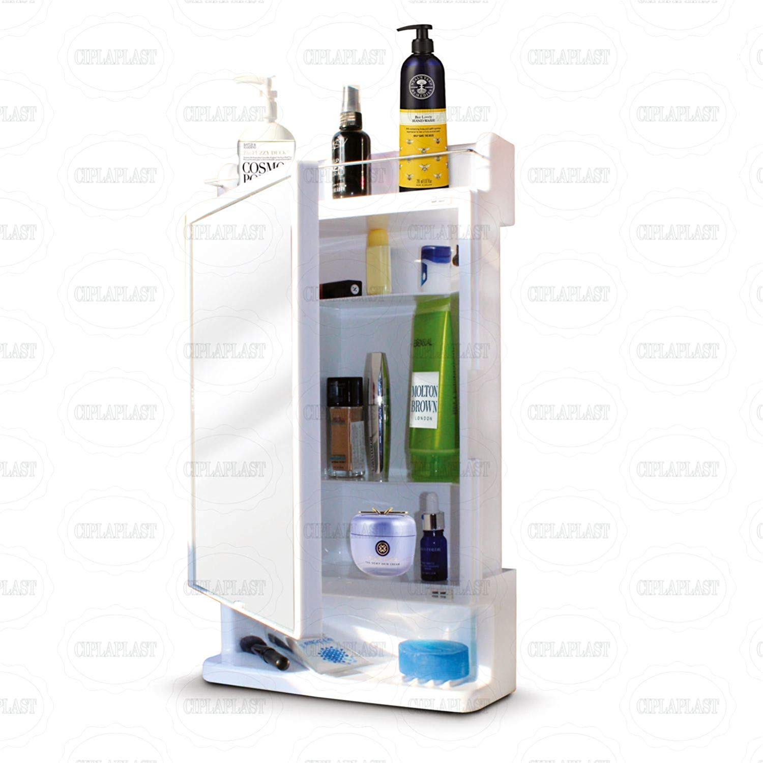ORRIL WALL Mount Bathroom Cabinet with Mirror Storage -Strong and Heavy Rich Cabinet with Mirror - White