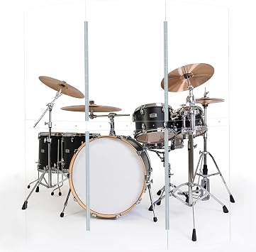 Portable Drum Shield Panels | 3-Panels 2ft x 5ft | Stainless Steel Hinges, Perfect for Churches, Home Practice, Live Performances