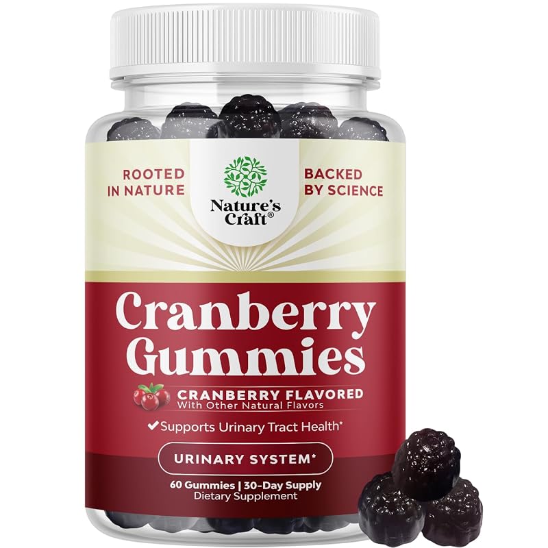 Natures Craft Suplemento de cranberry em gomas 60 gomas