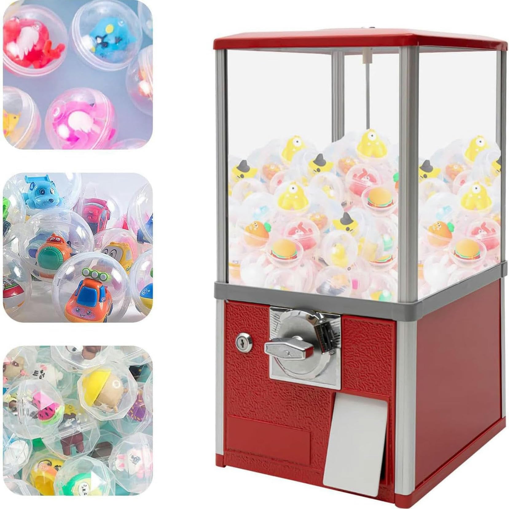 Distributore automatico di monete da 25 centesimi, macchina commerciale per palline e premi, design autoportante, facile da usare, perfetto per bambini ed eventi