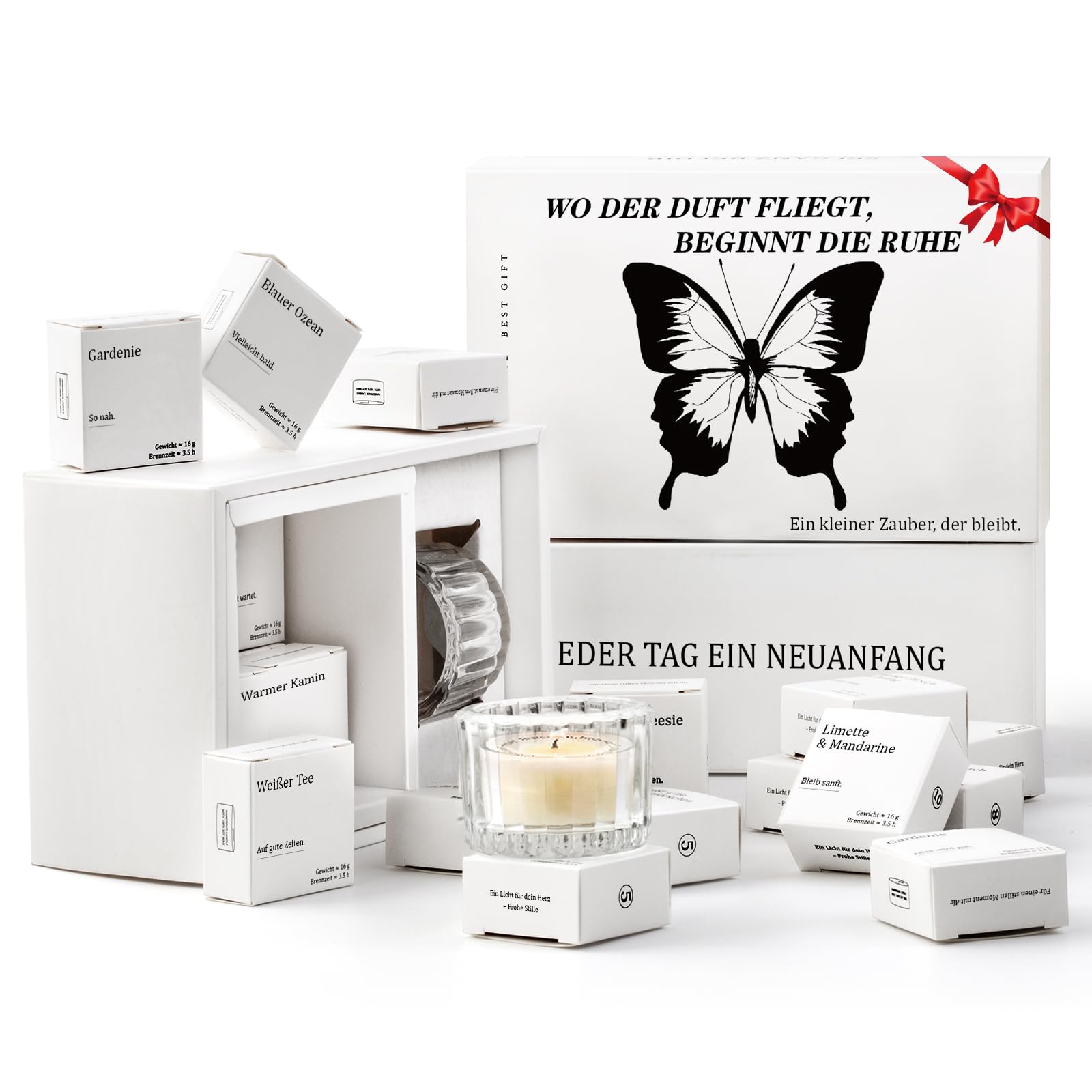 Geschenke für Frauen Duftkerzen Geschenkset (12 Stück) – Botschaft erscheint beim Abbrennen, Geburtstagsgeschenk für Frauen, Muttertagsgeschenke für Mama, Beste Freundin Geschenk