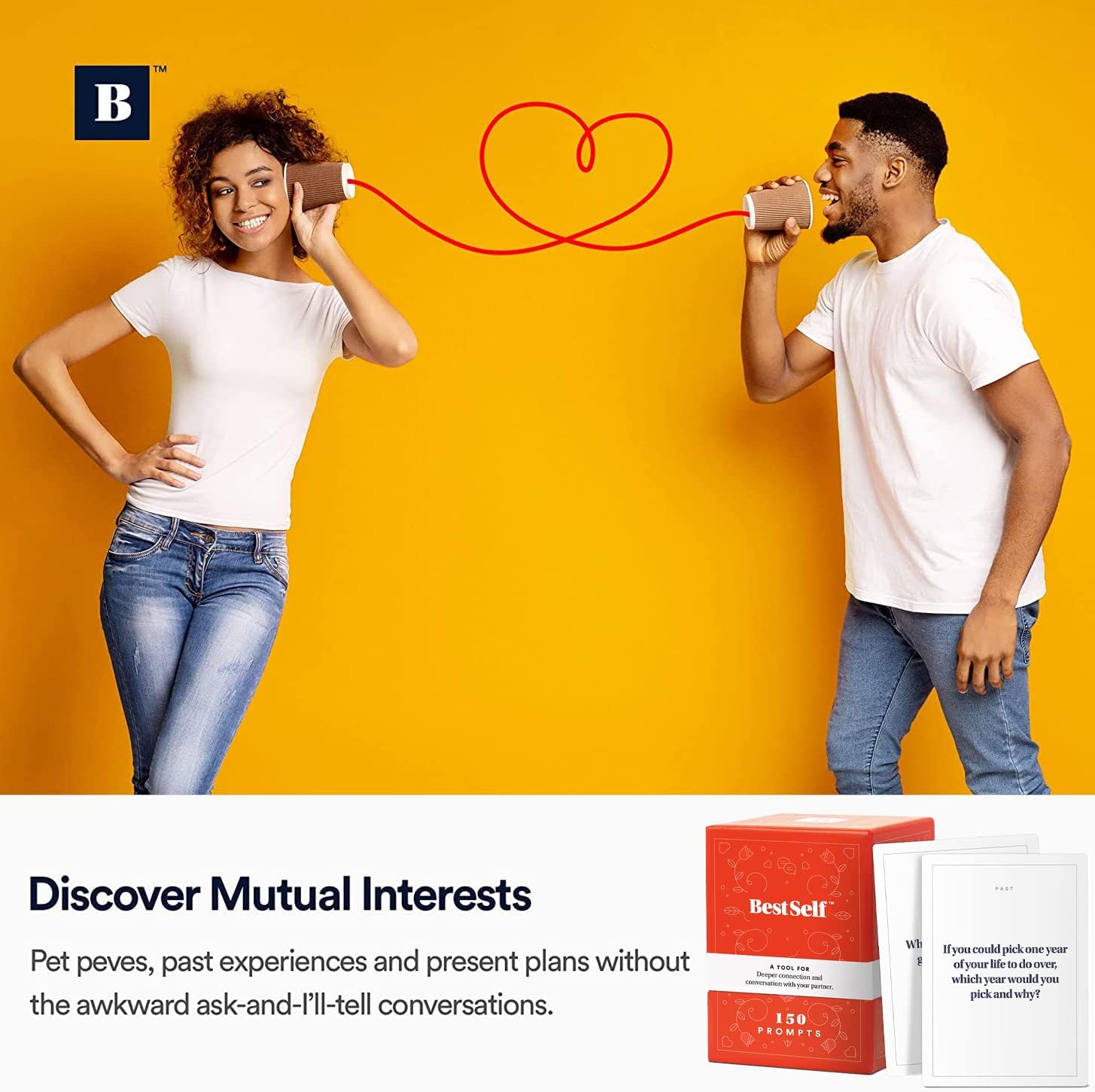 BestSelf Co. Intimacy Deck: 150 Relationship Building Conversation Starters, Meaningful Couples Game. Perfect for Card Games for Couples, Couples Card Games, and Questions for Couples.