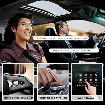 Android Auto Wireless Adapter for Car, Android Auto Dongle Plug & Play Easy Setup Supports Voice Assistant Low Latency, Online Update Auto,Connect for 2016+ Cars