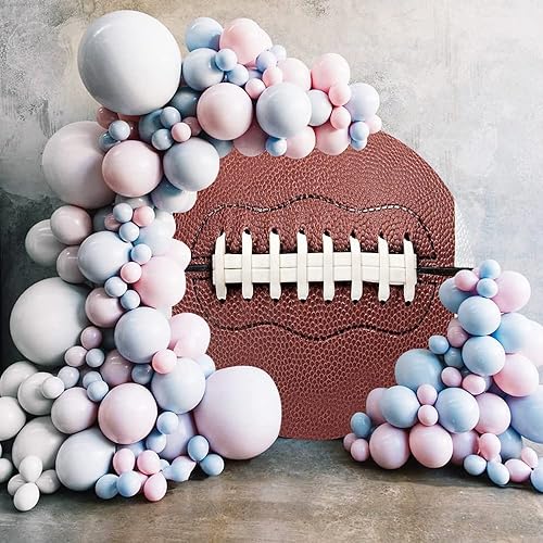 Miniatura 4 de OERJU Telón de fondo redondo de fútbol americano con temática de rugby deportivo, telón de fondo redondo para hombres y niños, decoración de fiesta