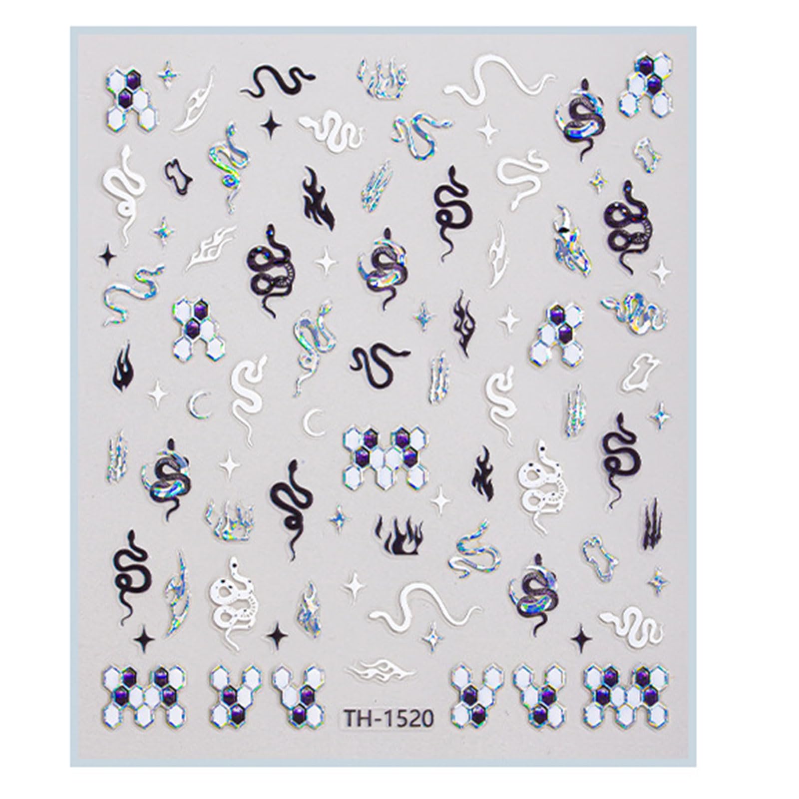 1 Sheet Chinese New Year Nails Art Stickers for Women Manicure Decors Spring Festival Nails Decals Accesory Traditional Pattern Art