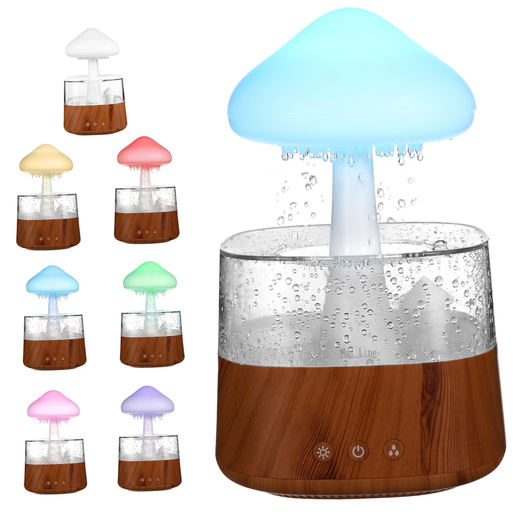 Humidificateur diffuseur huiles essentielles chambre à coucher lampe couleur design ultrasonique