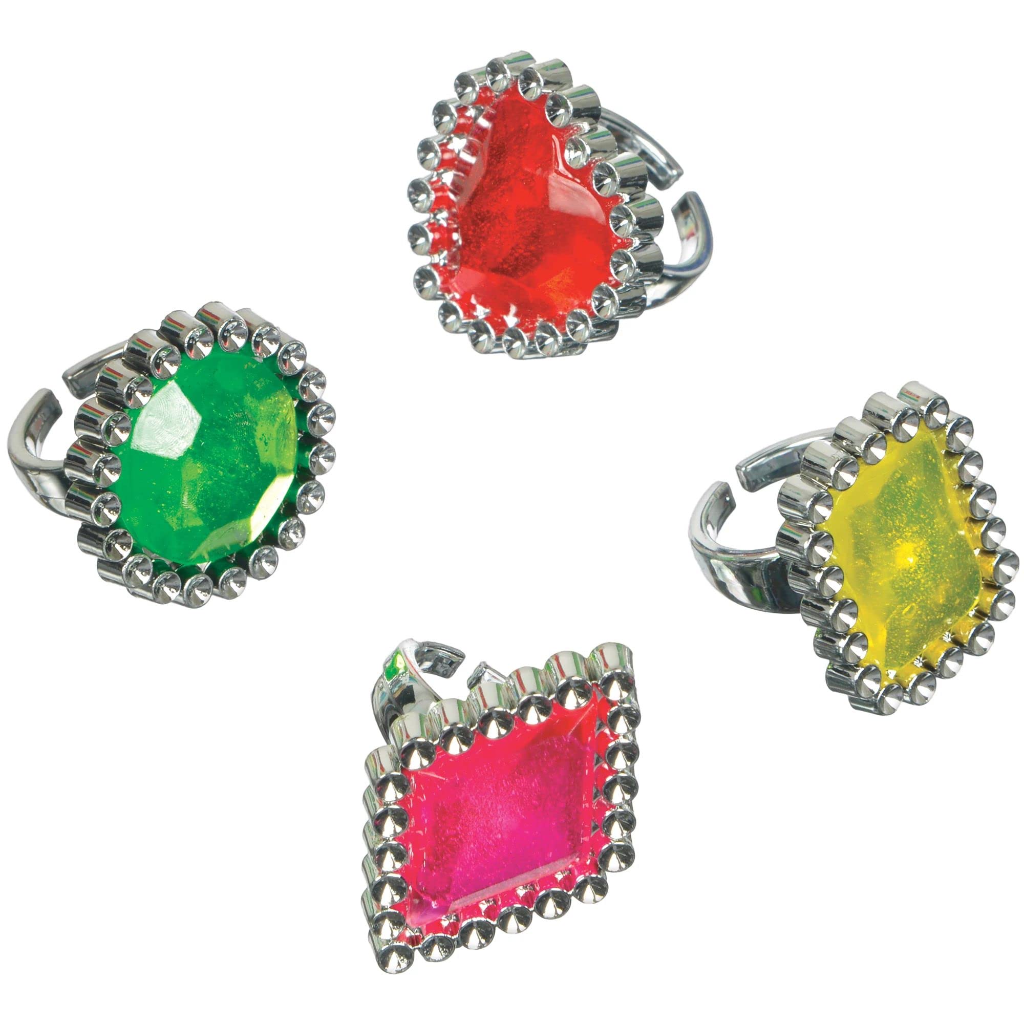 Assorted Colors Plastic Jewel Ring - 1
