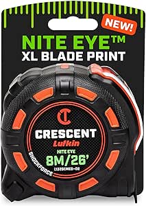 Crescent Lufkin 8 Meter / 25 Ft. SHOCKFORCE NITE Eye Tape Measure | L1325CMEB-02