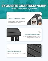 Vista 7 de SERWALL Mesa Adirondack de exterior - Mesa auxiliar gris