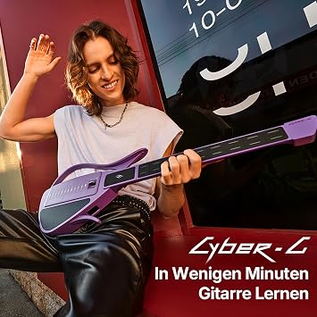Enya CYBER-G Smart Guitar Innovative Stringless - Portable Travel Guitar & Silent Electric Guitar With LED Buttons Drum & Bass Hundreds Of Instrument Sounds Built-in Speaker For Quick Learning