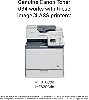 Vista 6 de Canon Cartucho de tóner magenta 034 original compatible con MF810Cdn, MF820Cdn