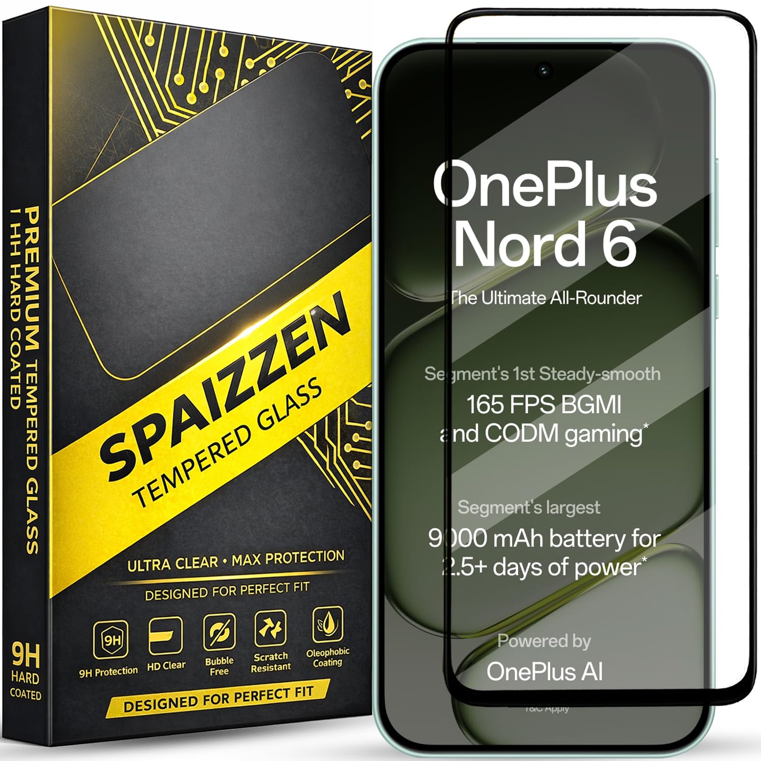 Military-Grade Tempered Glass Screen Protector Compatible for Oneplus Nord 6 / Oneplus Nord 6 5G with Edge to Edge Coverage and Easy Self Installation kit-picture-20