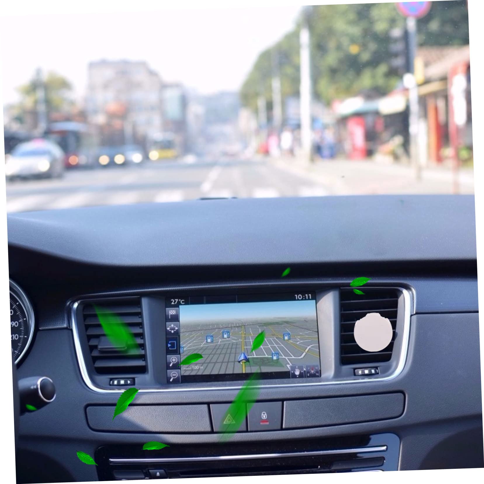 Ciieeo Ganci per Auto in Metallo e Plastico, Clip per Bocchette di Ventilazione Auto Bianco, Facile Installazione e Lavorazione Affidabile per Decorare e Profumare L'auto