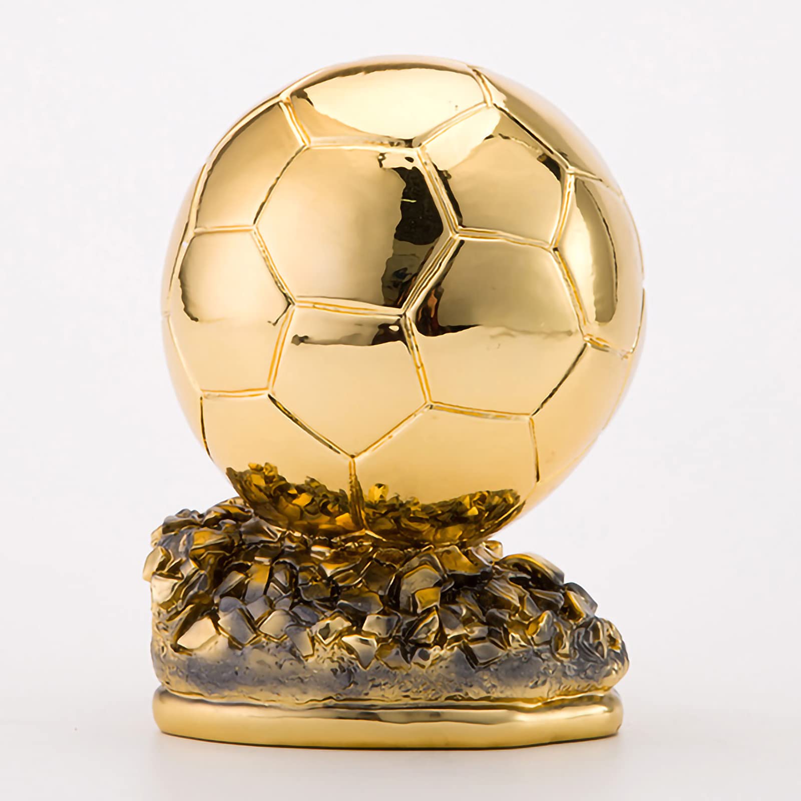 Generico Adorno decorativo con forma de balón de fútbol, estatua de resina para casa, oficina y estante