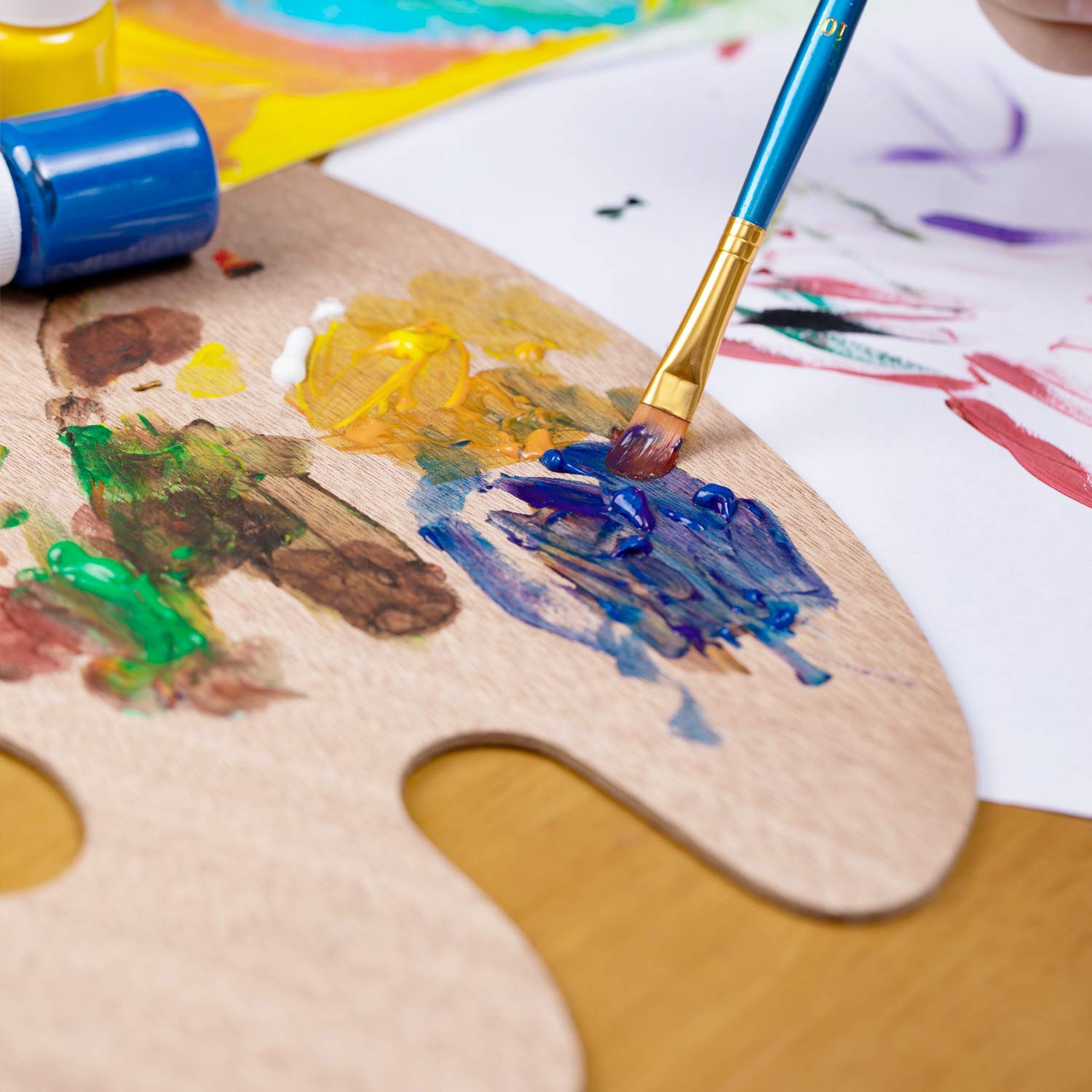 Mr. Pen Wooden Paint Palette, 2 Pack, Artist Palette, Painting Palette