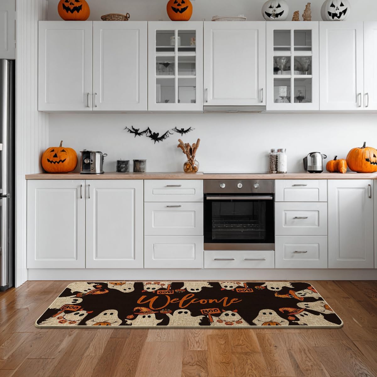 Artoid Mode Ghost Boo Halloween Welcome Doormat, Home Decor Low-Profile Runner Rug Door Mat Floor Mat for Indoor Outdoor 24x59 Inch