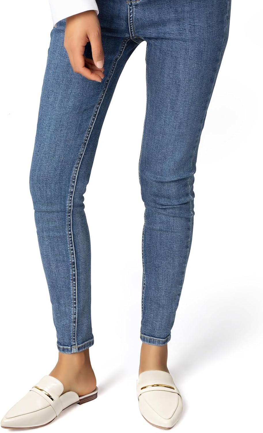 MUSSHOE Comfortable Work Women's Mules - Casual Slip on Black Suede Backless Loafers-Office Business Teacher Dressy Flats 2025 for Professional? Women 7 Beige Pu