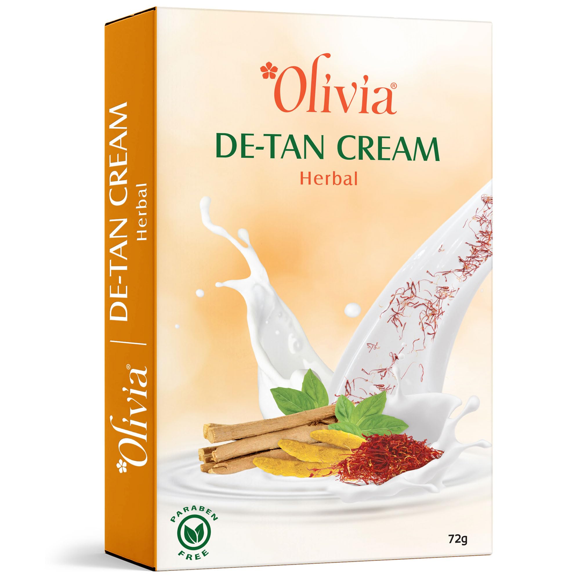 Olivia De-Tan Cream Herbal | Heavy Tan Removal & Brightening Cream for Face | Tan Removal for Women & Men | Removes Blackheads, Dark Spots & Prevents Acne | 72g - For All Skin Types-image-22
