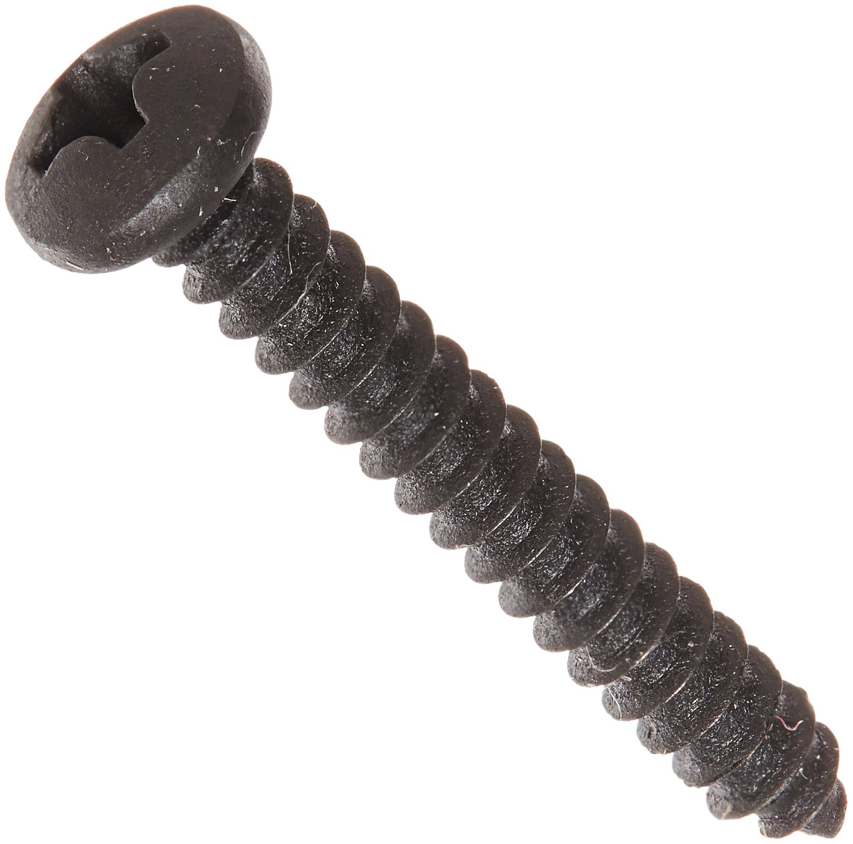 Small Parts Steel Sheet Metal Screws - #4-24 1 Inch Pan Head Phillips, Black Oxide (100-Pack)