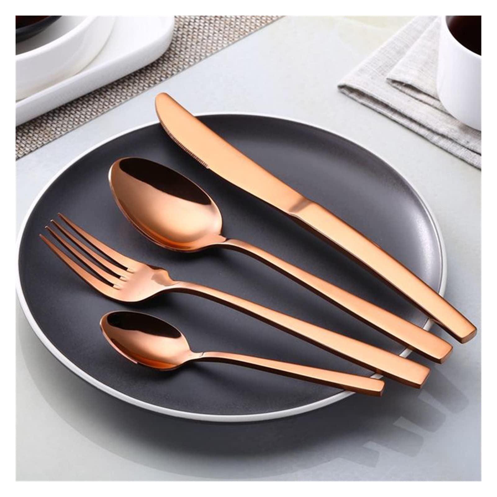 Ensemble de Couverts de fête 16 pièces/Ensemble en Acier Inoxydable, Vaisselle, Couteau, Fourchette et cuillère, Ensemble de Couverts pour Accessoires de Cuisine, Ensembles de Couverts exceptionnels