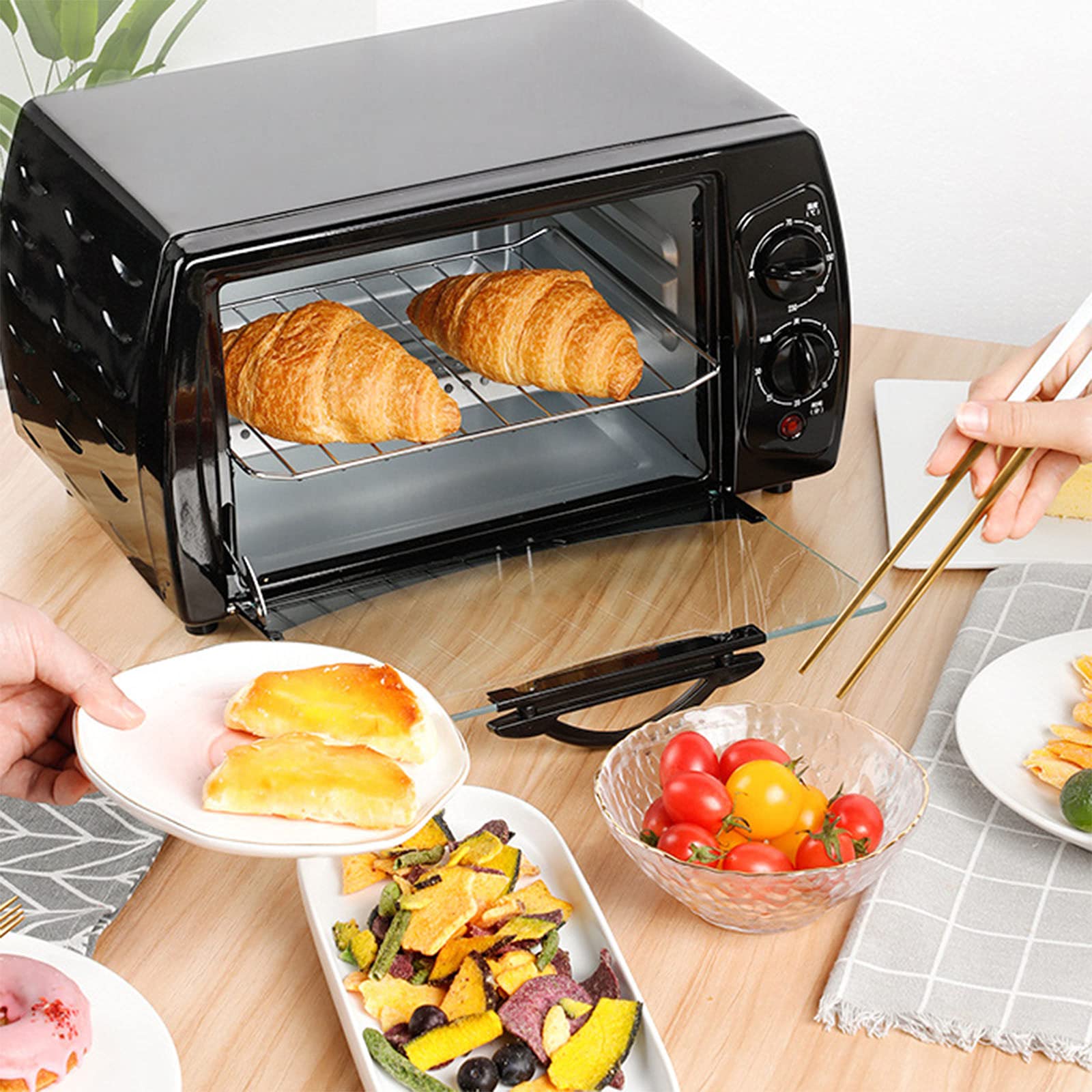 Temperatura ajustable de 70 a 230 °C, temporizador 60 minutos(Black)