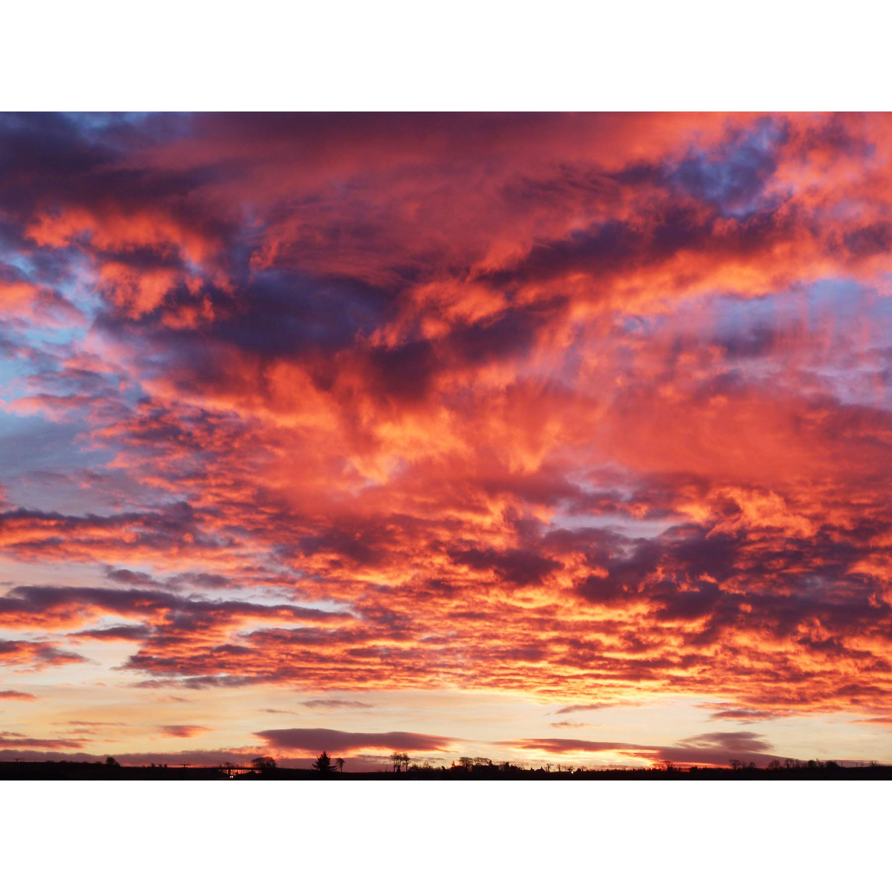Artery8 Beautiful Sky Clouds Sunset Photo Large Wall Art Poster Print Thick Paper 18X24 Inch