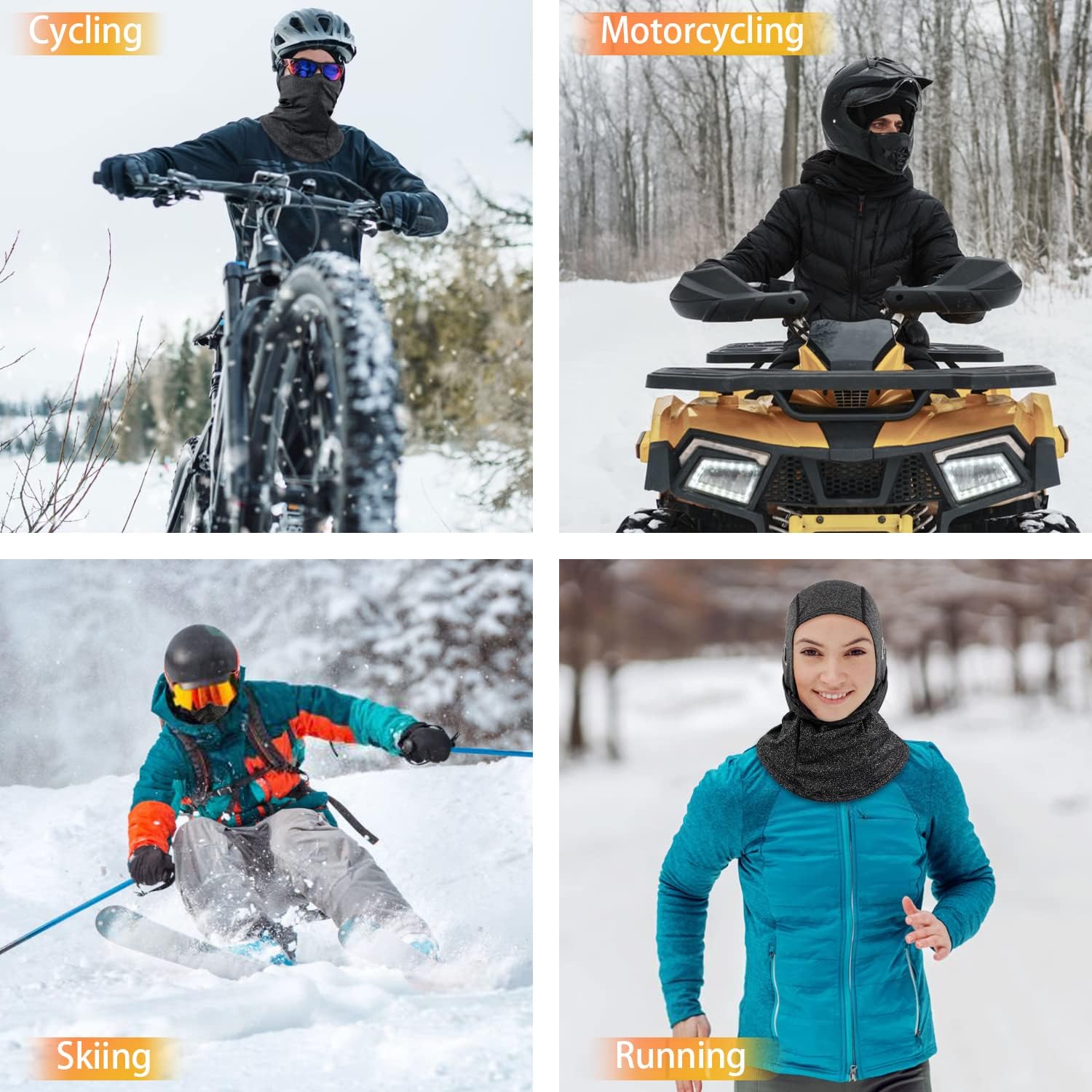 KGC Winter Balaclava for Men Women, Windproof Ski Mask Thermal Cold Weather Winter Face Mask for Skiing Cycling Helmet - Image 7