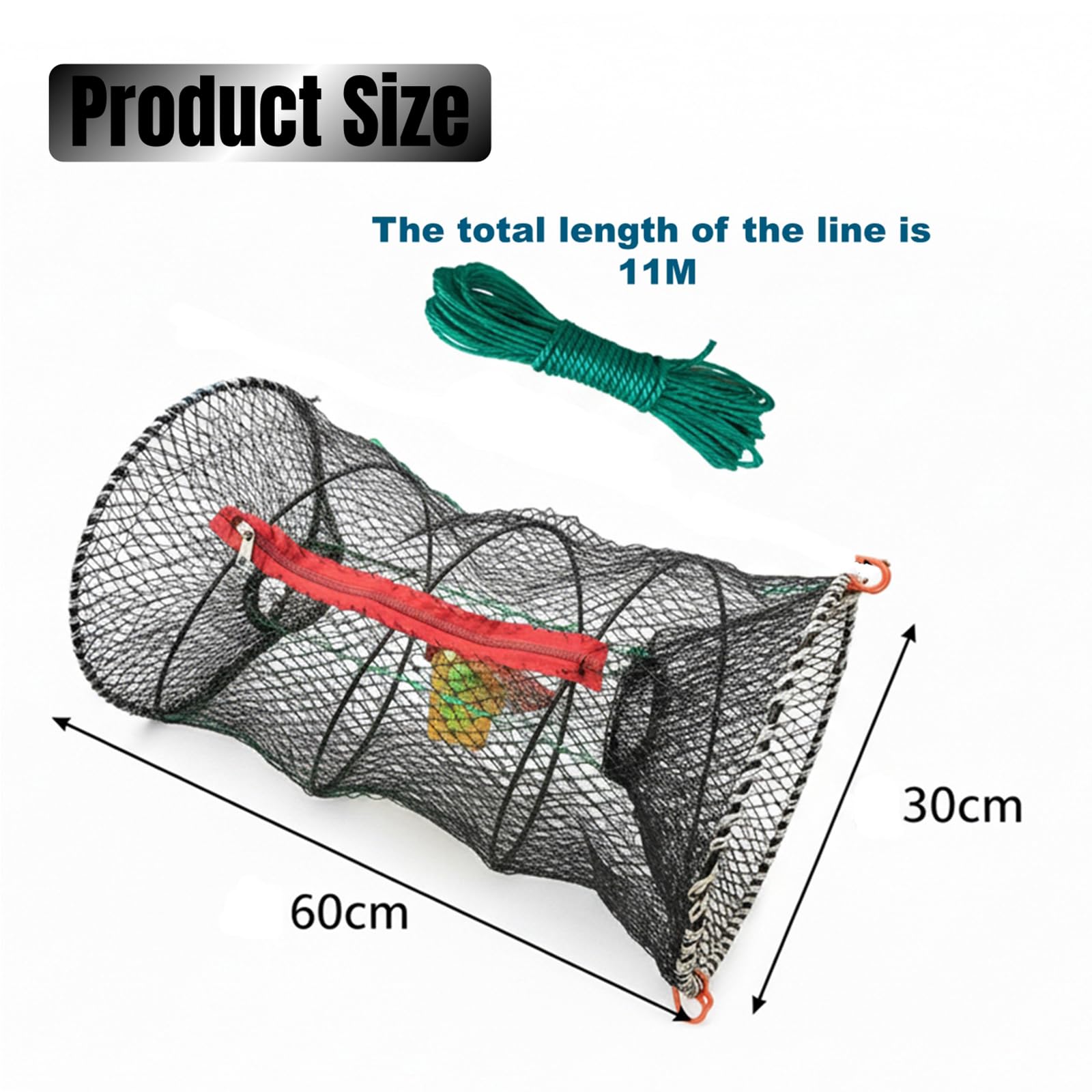 Piège à crabe pliable – Panier à poisson polyvalent pour crabes, crabes, crevettes, écrevisses, écrevisses, facile à appâter et à ranger